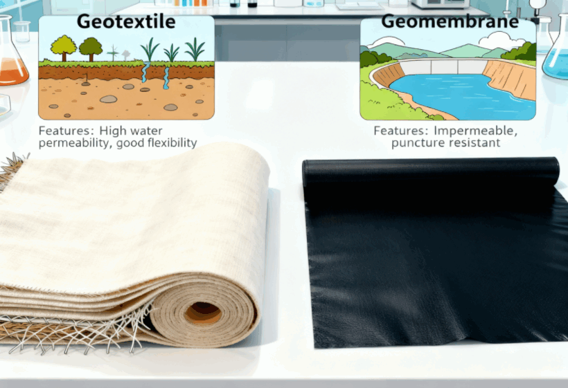 Geotextiles vs Geomembranes